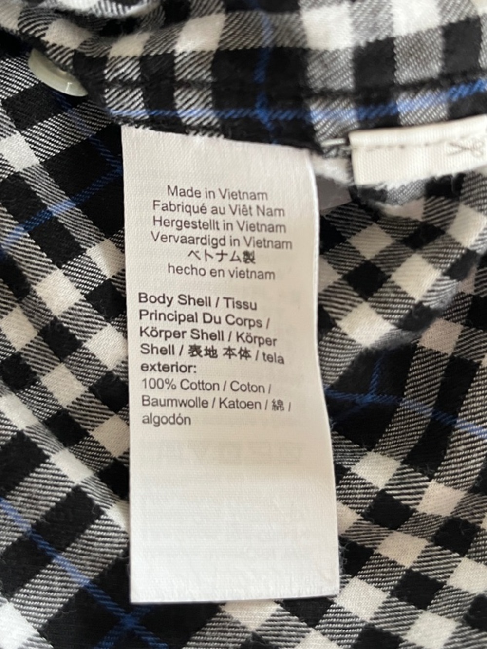 J. Crew Black, Navy, and White Plaid Button-Down Shirt - Picture 3 of 4